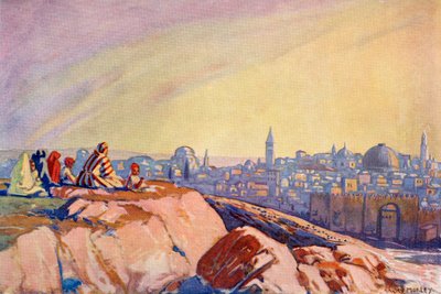 View of Jerusalem seen from Golgotha, c.1910 by Harry Morley